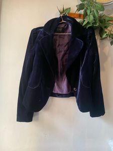 Ryan Velvet Cropped Jacket
