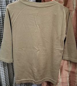 Elegant Brown Top with Satin Ribbon