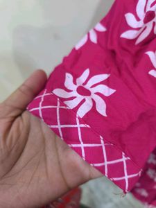 Pink Floral Print Kurta