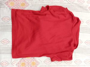 Red Long Sleeve Top
