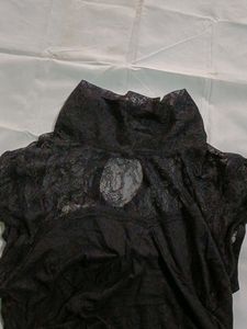 Black Mesh Ladies Top