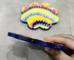 Resin Hand painted Coaster Set Of 2
