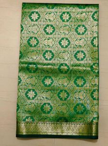 Elegant Green Banarasi Saree