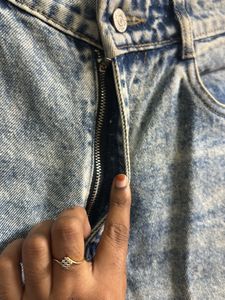 Acid Wash Wide Leg Jeans high waist