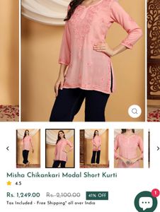 Handwork chikankari Kurta