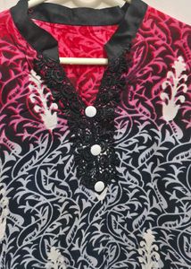 Red Black Beautiful Kurti