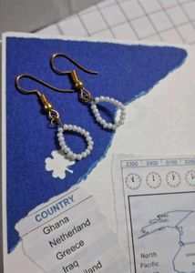 Pearl Hoop Earring 🤍💧