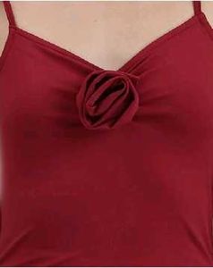 Spaghetti Strap Slower Applique High-Low Dress