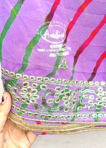 Elegant Leheriya Saree 💫💜