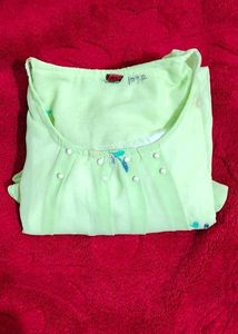 Embroidered Green Blouse