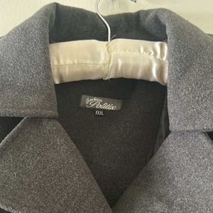 Elegant Charcoal Coat top notch quality
