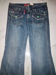 Vintage ASK Jeans with UK Flag Details