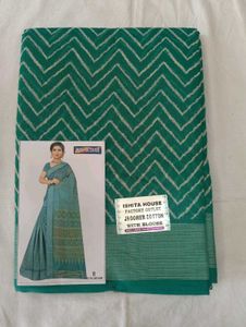 Elegant Green Saree with Blouse