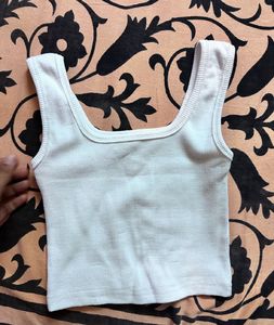 Combo Of Causal Shirt And White Tank Top