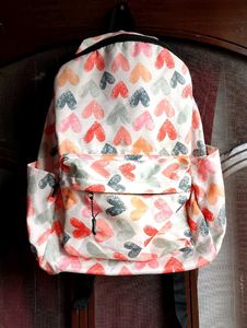 Heart Print Backpack