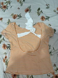Striped Mustard Top
