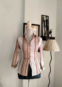 Striped Button-Up Shirt