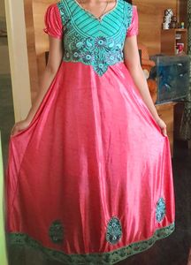 Coral & Turquoise Dress