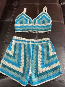 Crochet Top &amp; Shorts Set