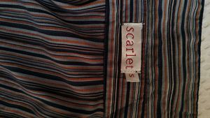 Striped Ruffle Front Blouse