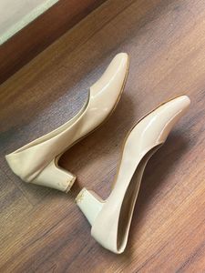 Elegant Beige Heels office or casual wear