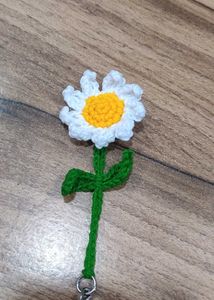 Crochet Daisy Keychain