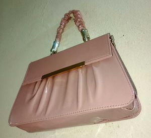 blush pink hand bag