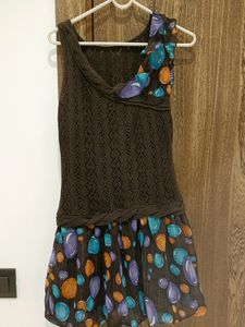 Stylish Frock Style Sleeveless Top For Girls