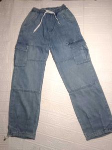 Denim Cargo Joggers thrifted