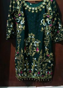 Embroidered Green Tunic