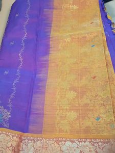 Elegant Purple Saree With Blouse