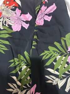 Floral Print Wide Leg Pants