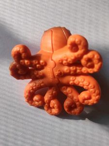Orange Octopus Kinder Joy Toy Figure