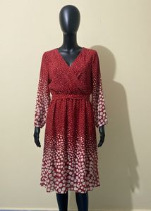 Chic Red Polka Dot Dress