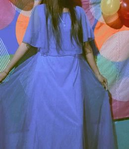 Elegant Blue Maxi Dress
