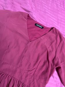 Dusty Pink Bell Sleeve Dress