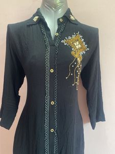 Black Handwork Cord Set