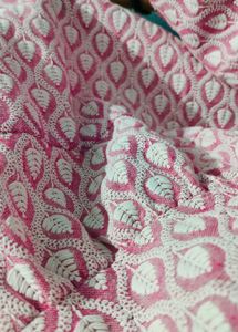 Pink Threaded Peplum Top