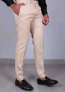 Men's Beige Casual Pants