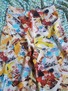 Colorful Abstract Print Pants