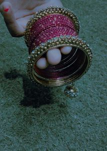Stunning Red &amp; Gold Bangles Set