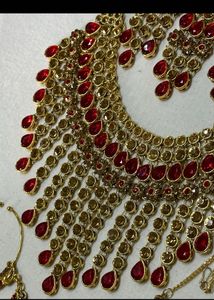 Gorgeous Red &amp; Gold Jewelry Set