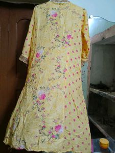 Biba Elegant Yellow Kurta Set