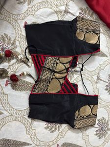 Pure silk Vintage Deep red Banarasi saree