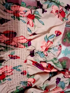 Floral Smocked Crop Top