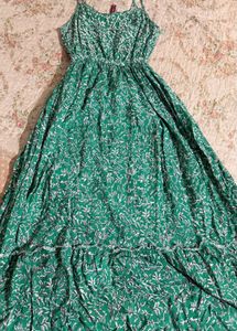 Green Floral Maxi Dress