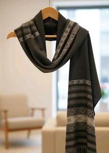 Black Striped Scarf