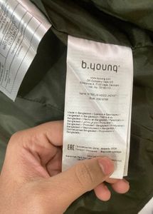 Olive Quilted Hooded Jacket