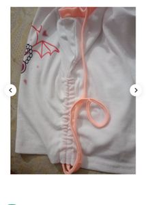 White &amp; Pink Ringer Tee