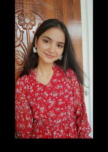Red floral frock!